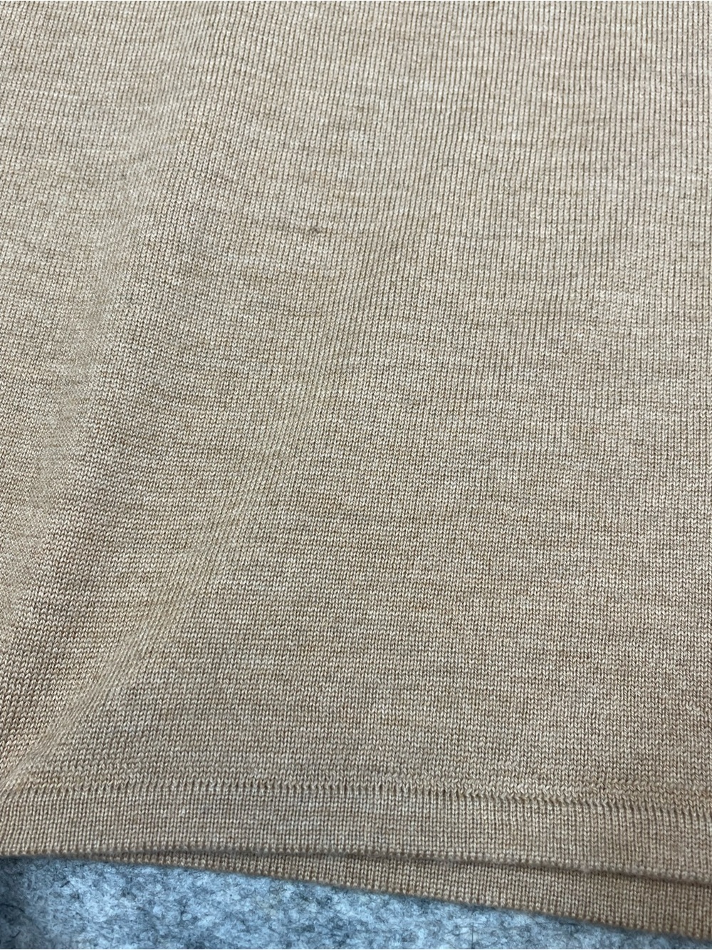 Lord & Taylor Merino Wool Sweater Beige V-Neck Size M Minimalist Classic - Picture 10 of 14